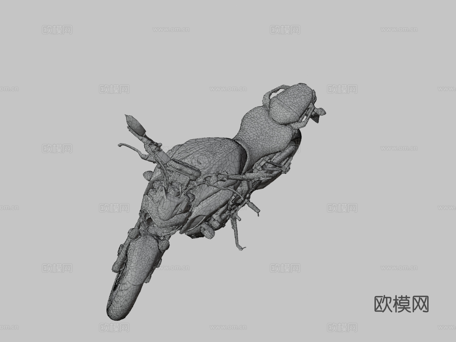 MT-07摩托车原始摄影测量扫描su模型