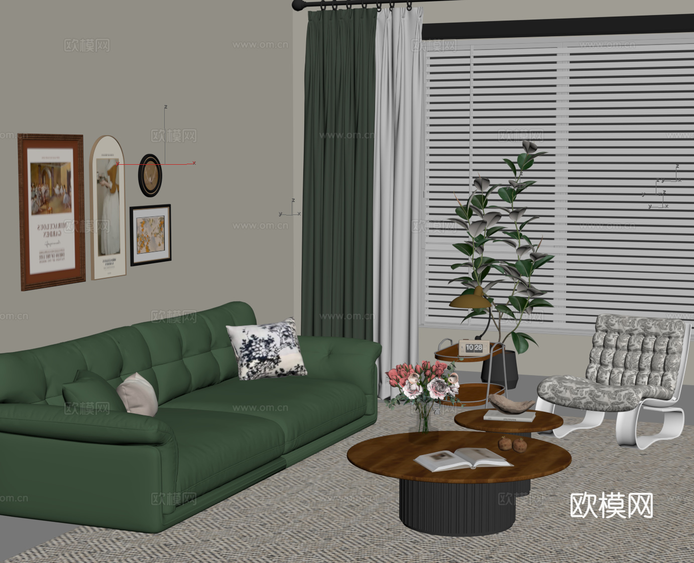 法式客厅su模型