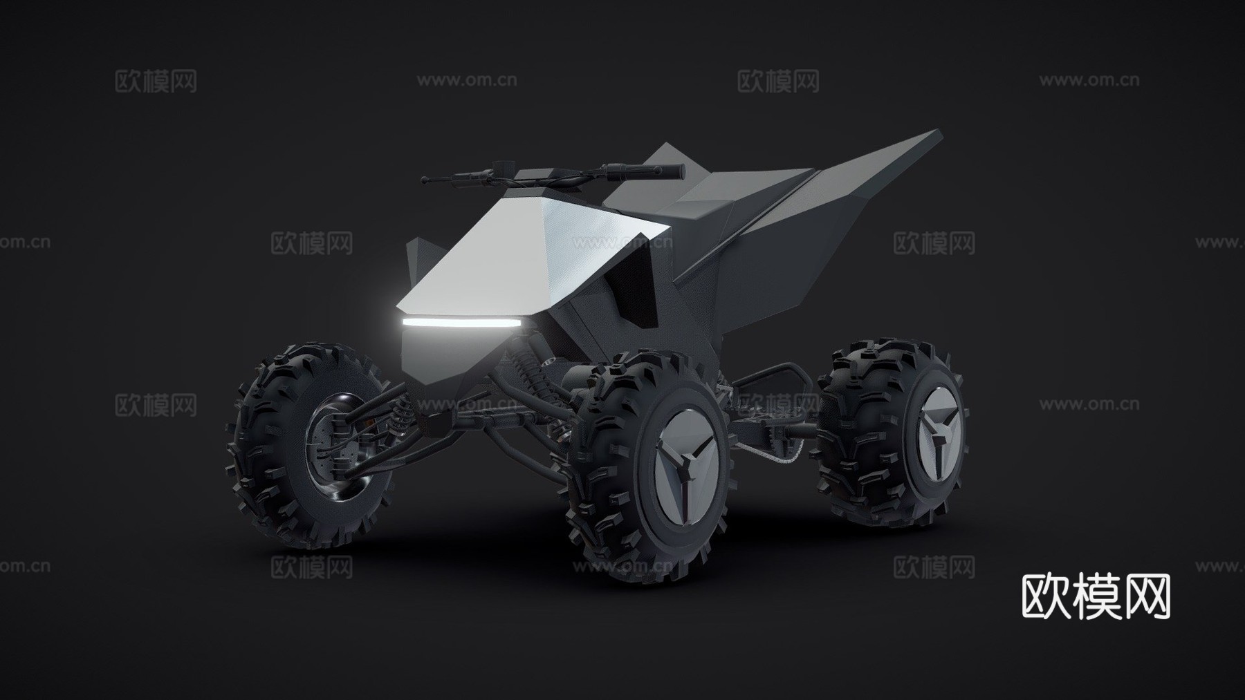 特斯拉赛博四轮车-赛博卡车全地形车su模型
