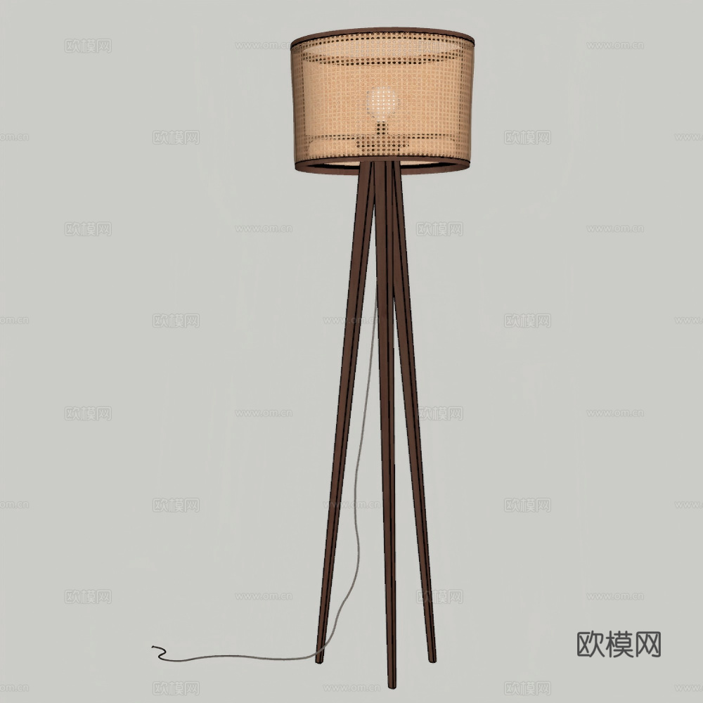 现代落地灯su模型