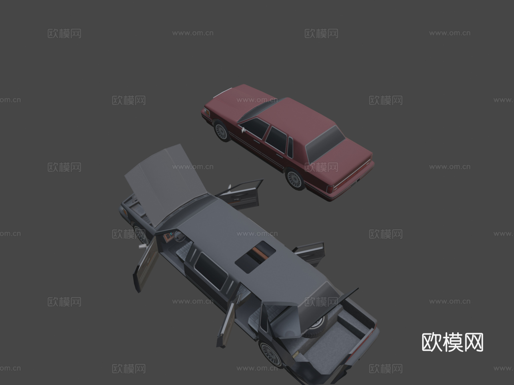 年林肯城市轿车su模型