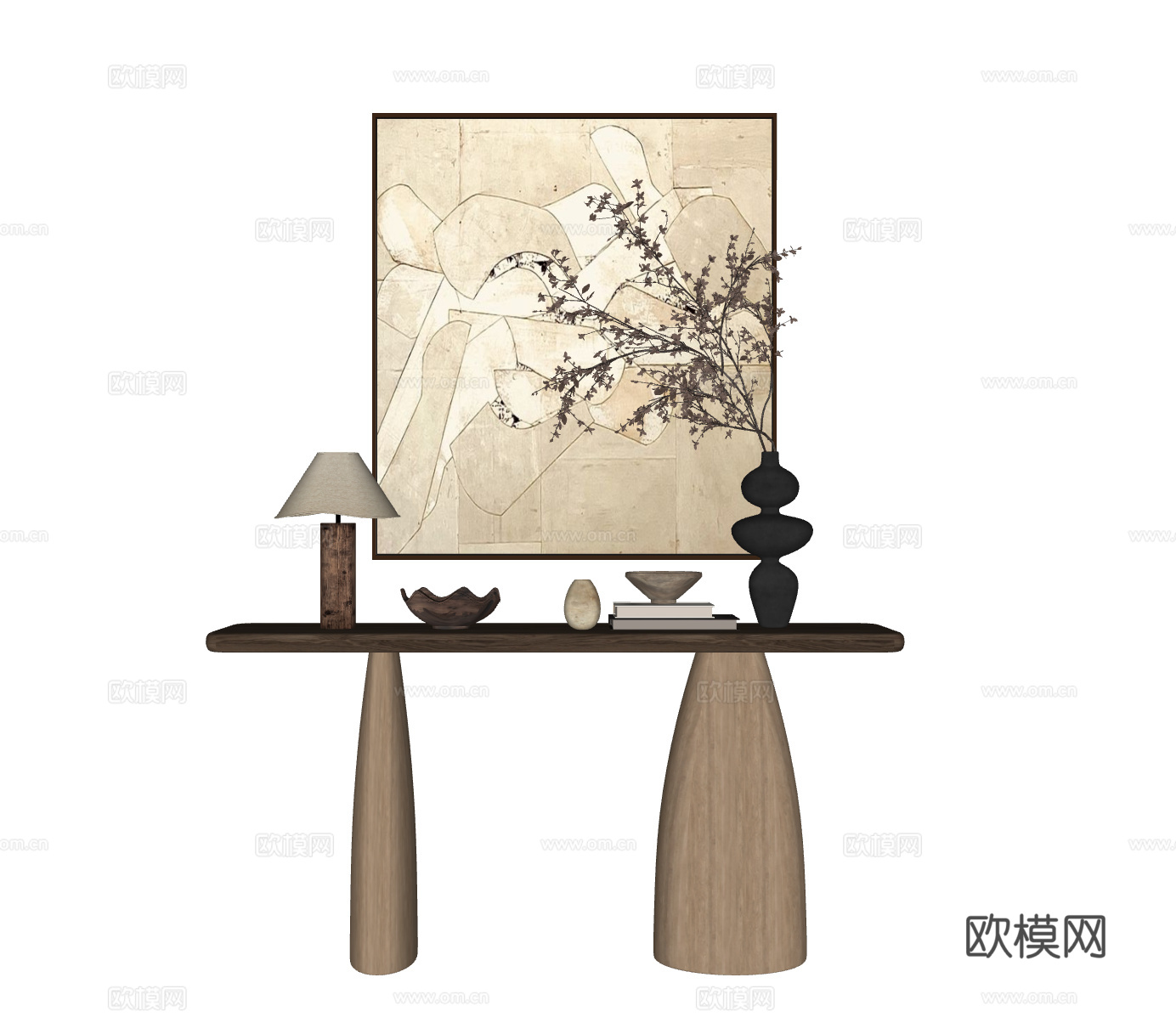 法式中古风条案su模型