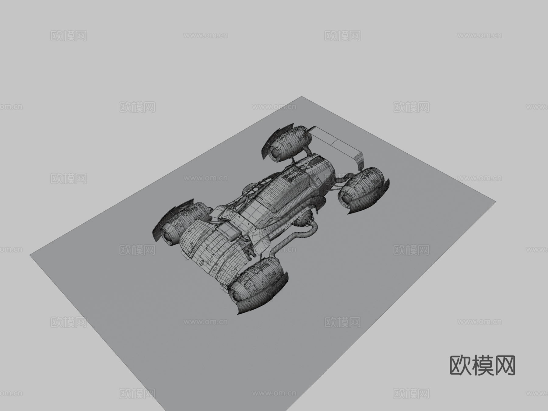 运动飞行汽车su模型