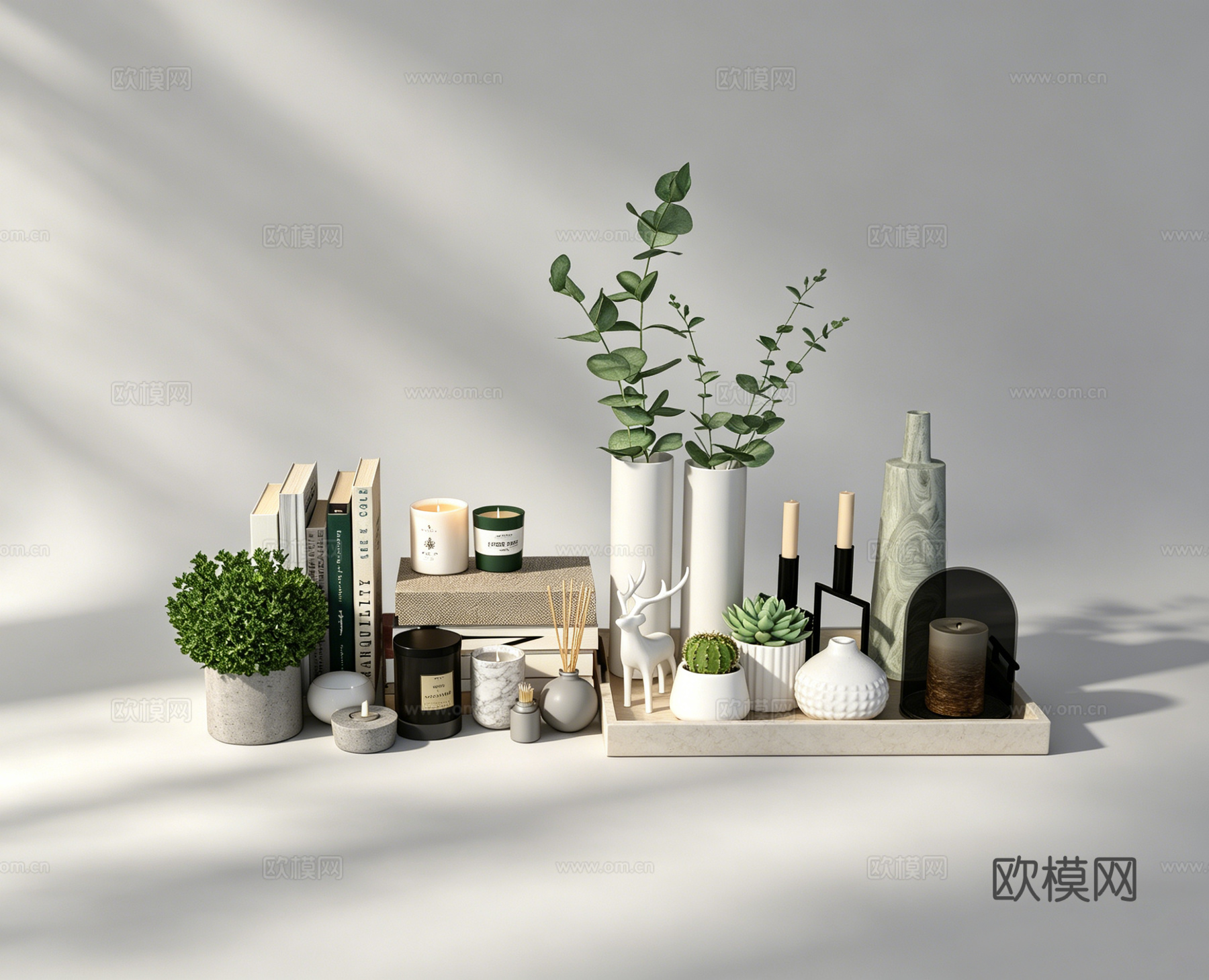 现代摆件su模型