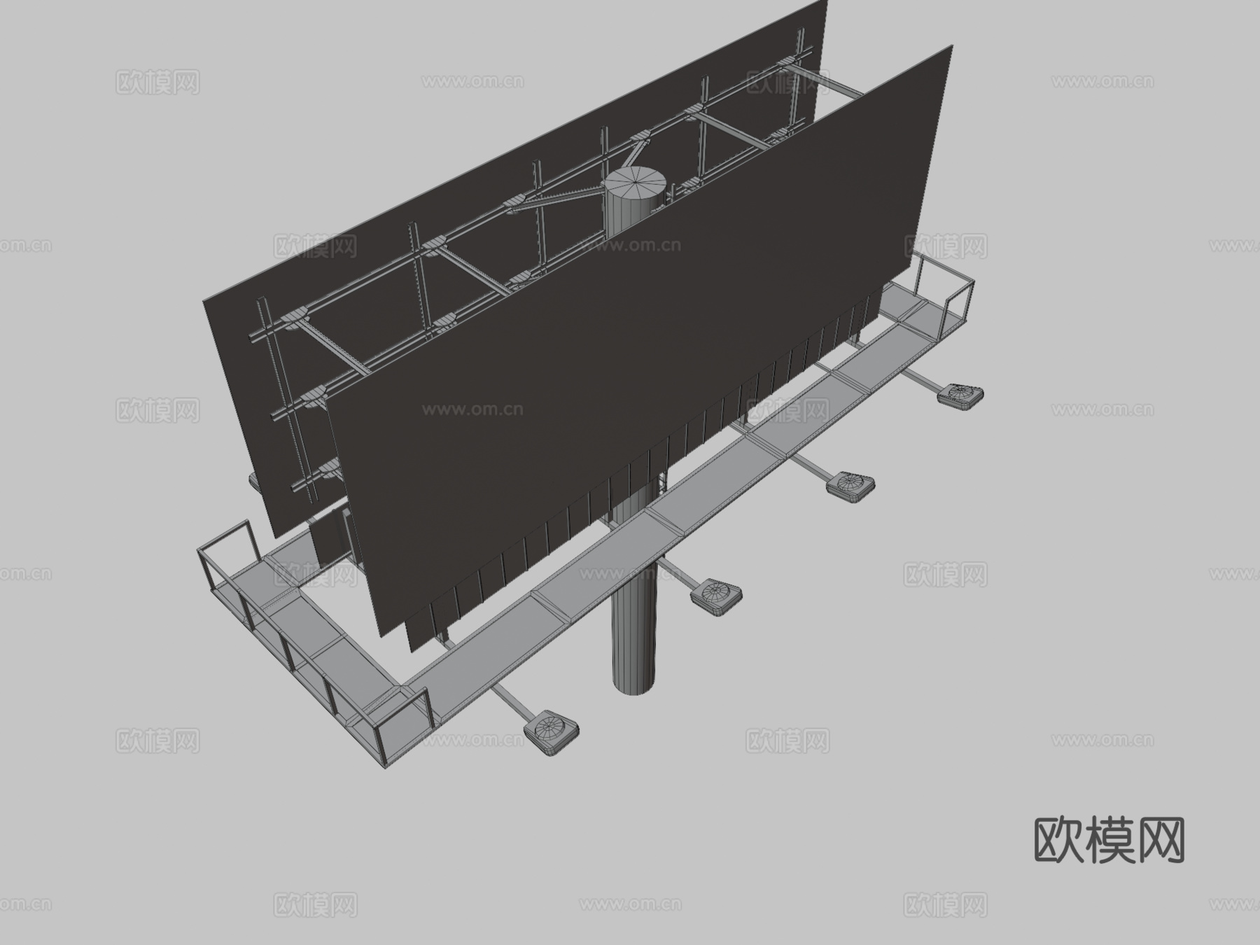 广告牌（包含.psd分层纹理贴图）su模型