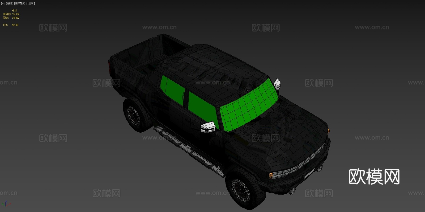 悍马EV-低多边形su模型