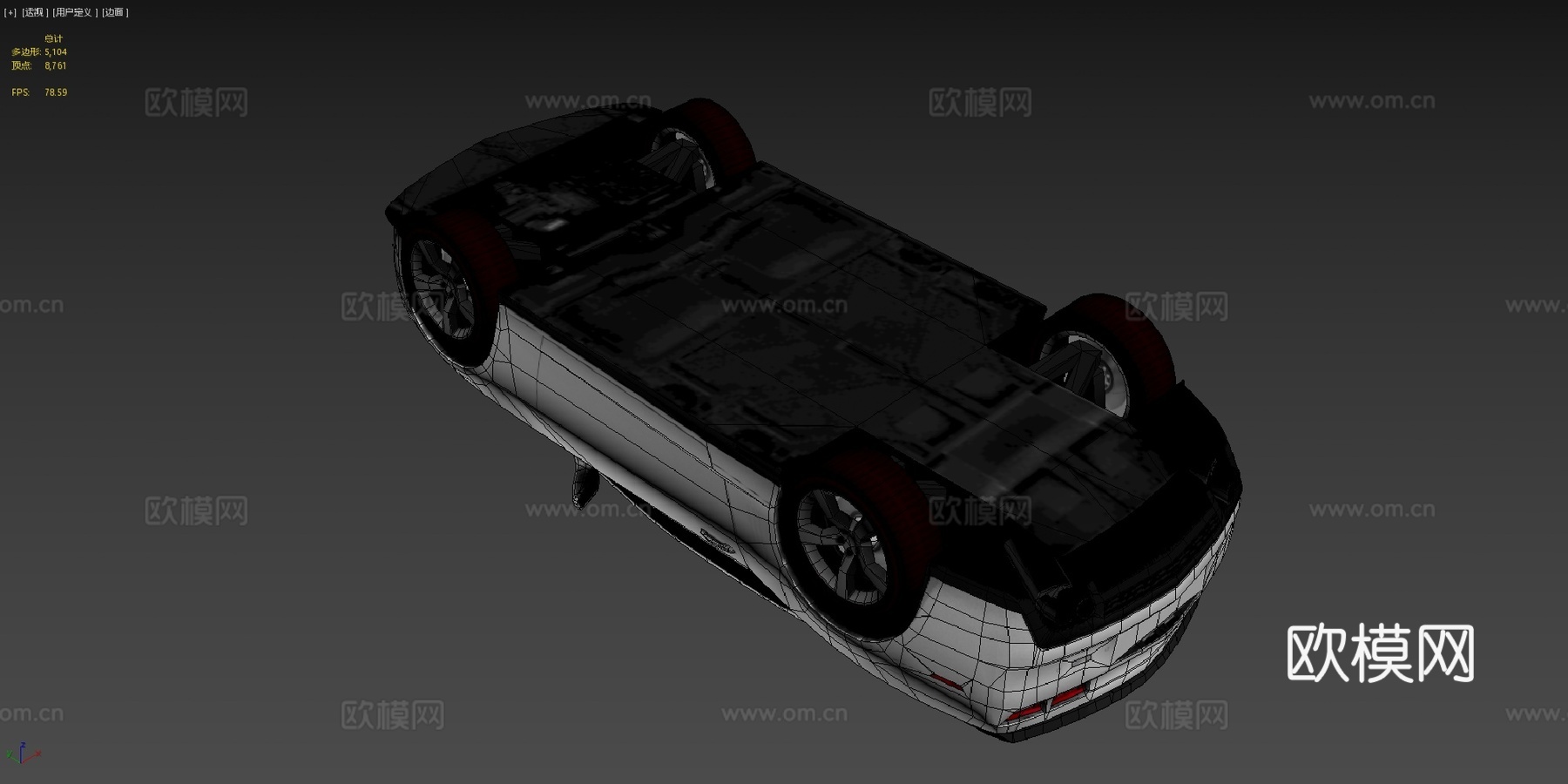 雪佛兰科迈罗（低多边形）su模型