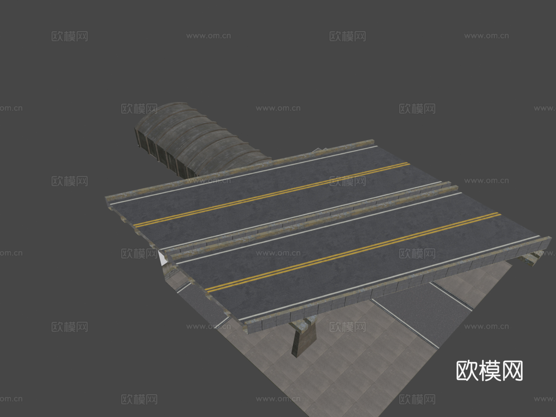 隧道上方桥梁su模型
