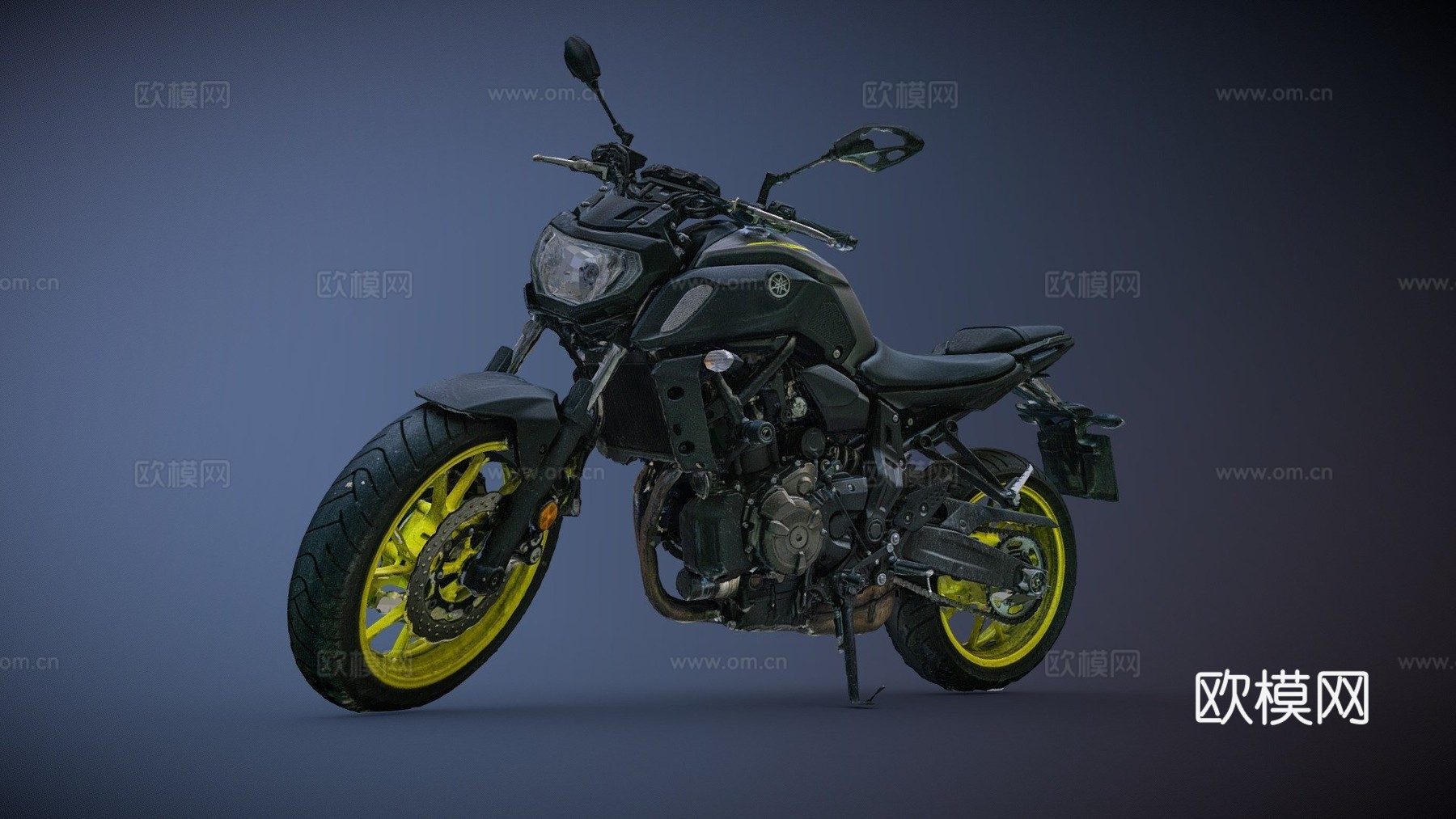 MT-07摩托车原始摄影测量扫描su模型