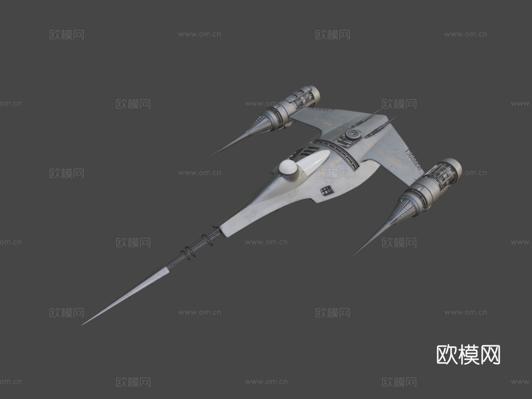 曼达洛人N1纳布星际战斗机(带内饰)su模型