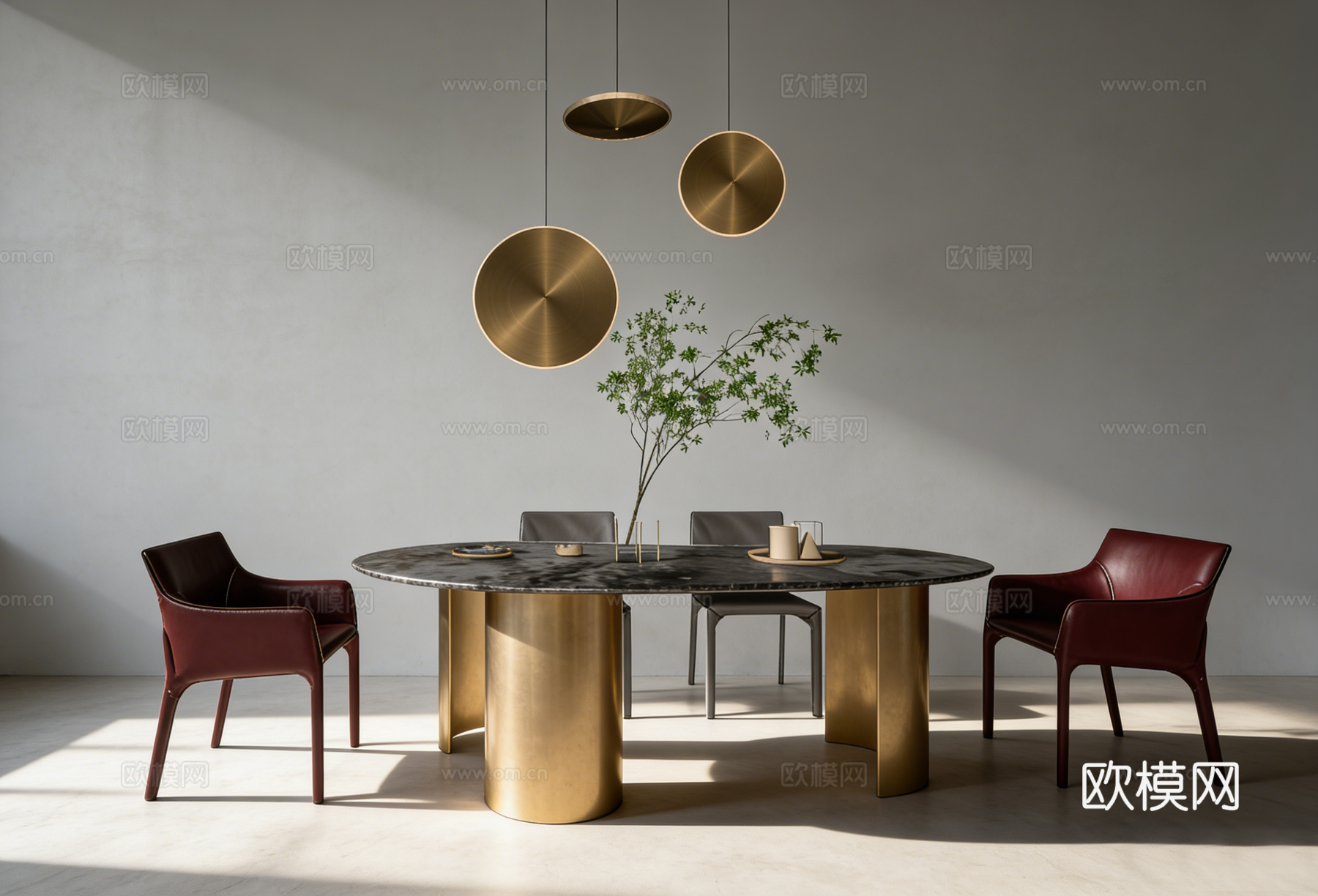 现代餐桌su模型