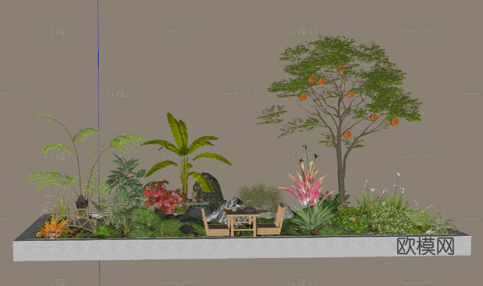 植物组合su模型