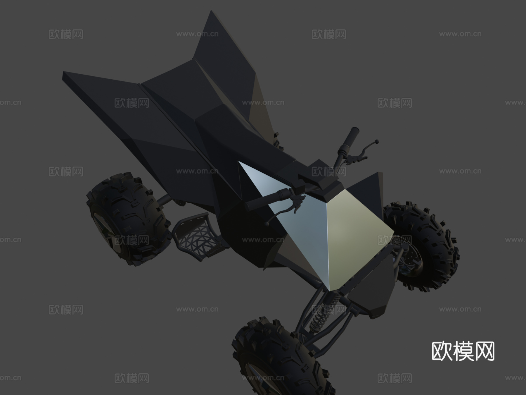 特斯拉赛博四轮车-赛博卡车全地形车su模型