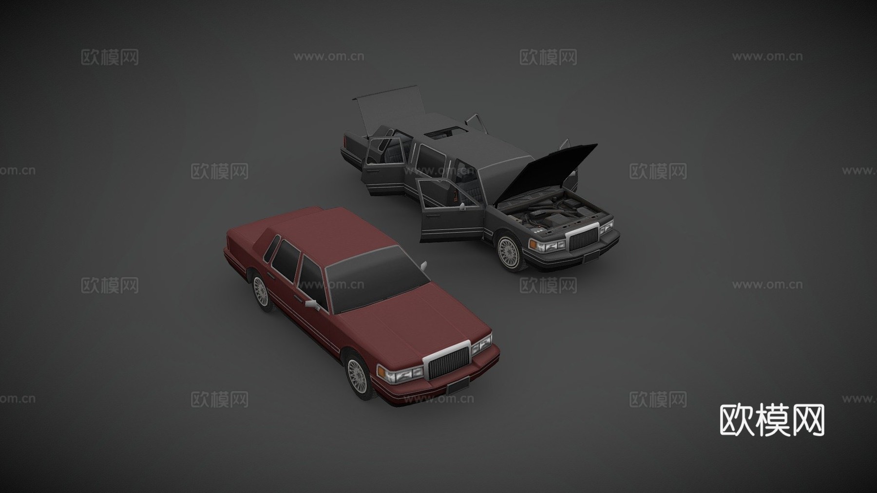 年林肯城市轿车su模型