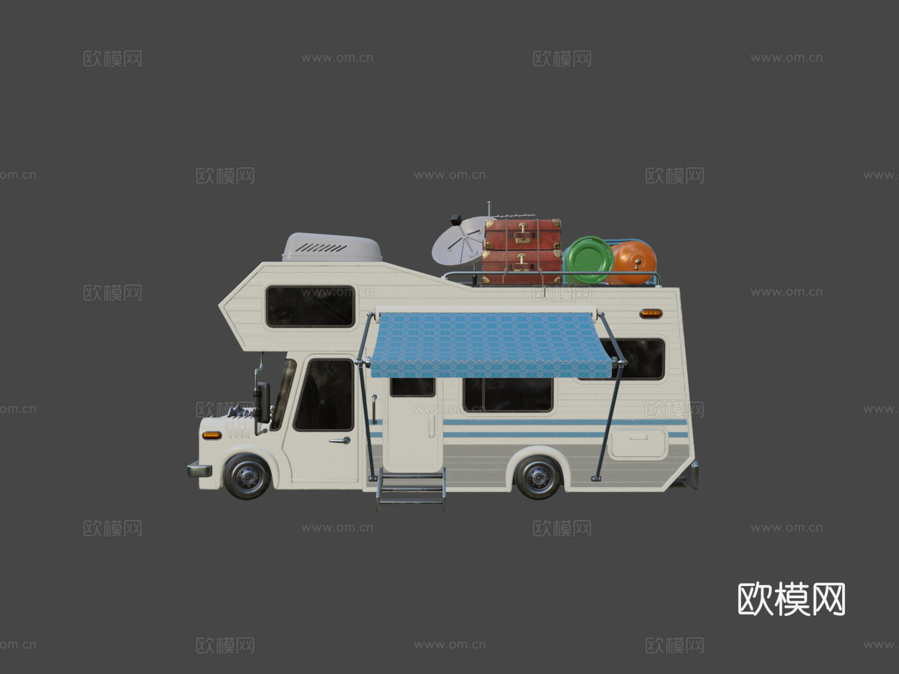 风格化露营车su模型