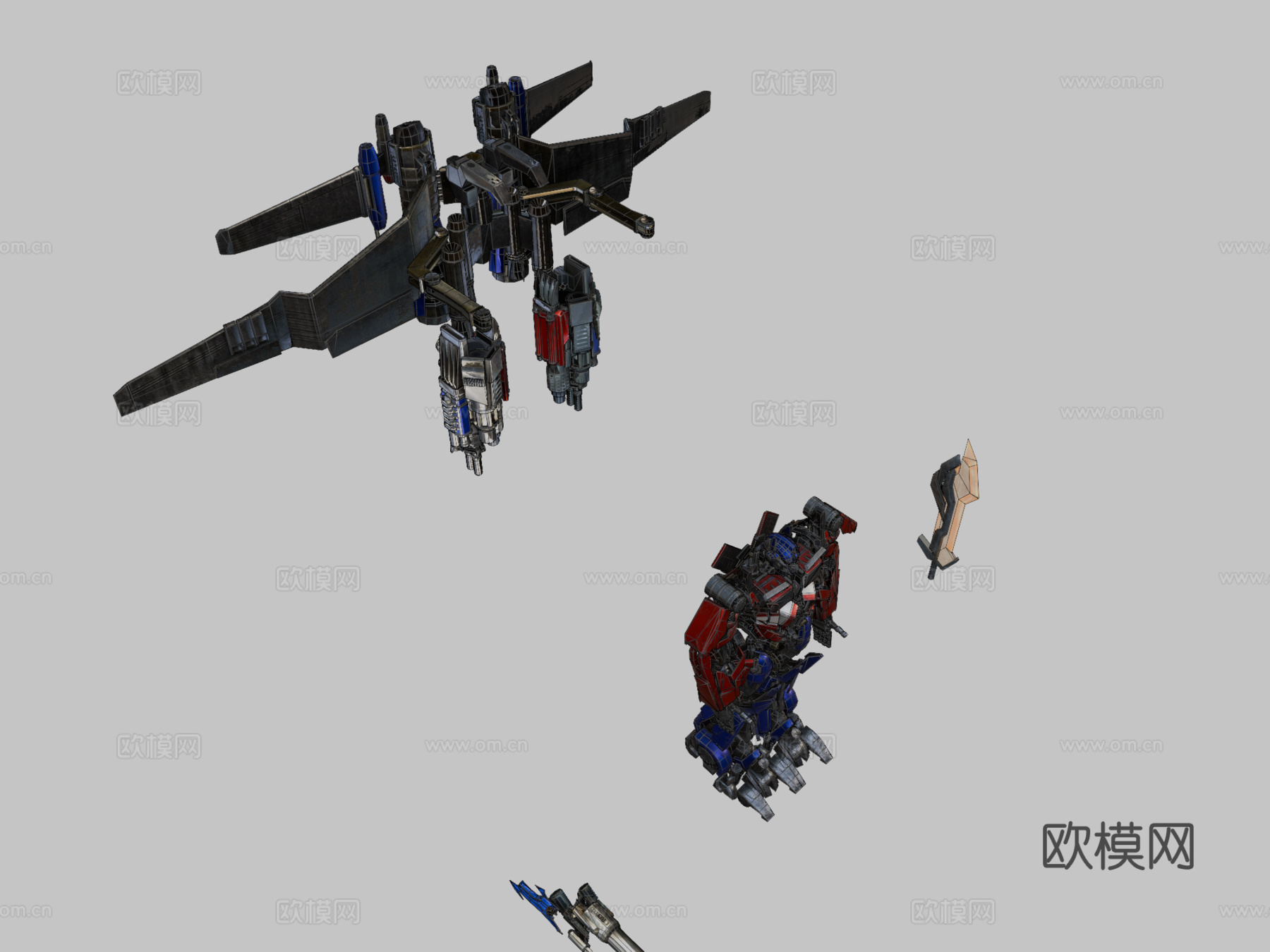 擎天柱G1-人类联盟版su模型