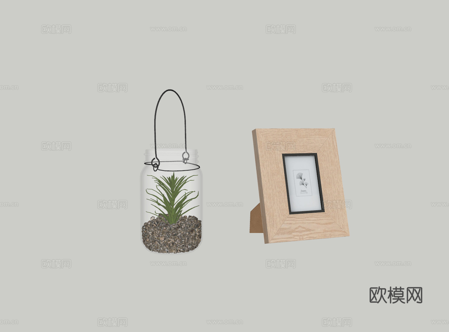 现代摆件su模型