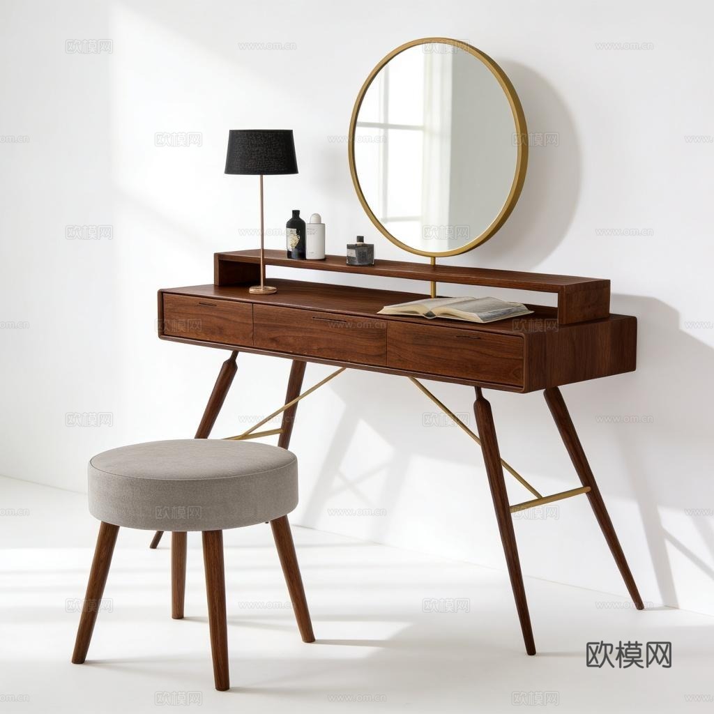 现代梳妆台su模型