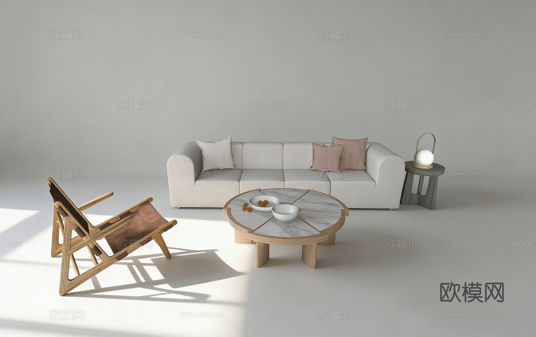 侘寂沙发组合su模型