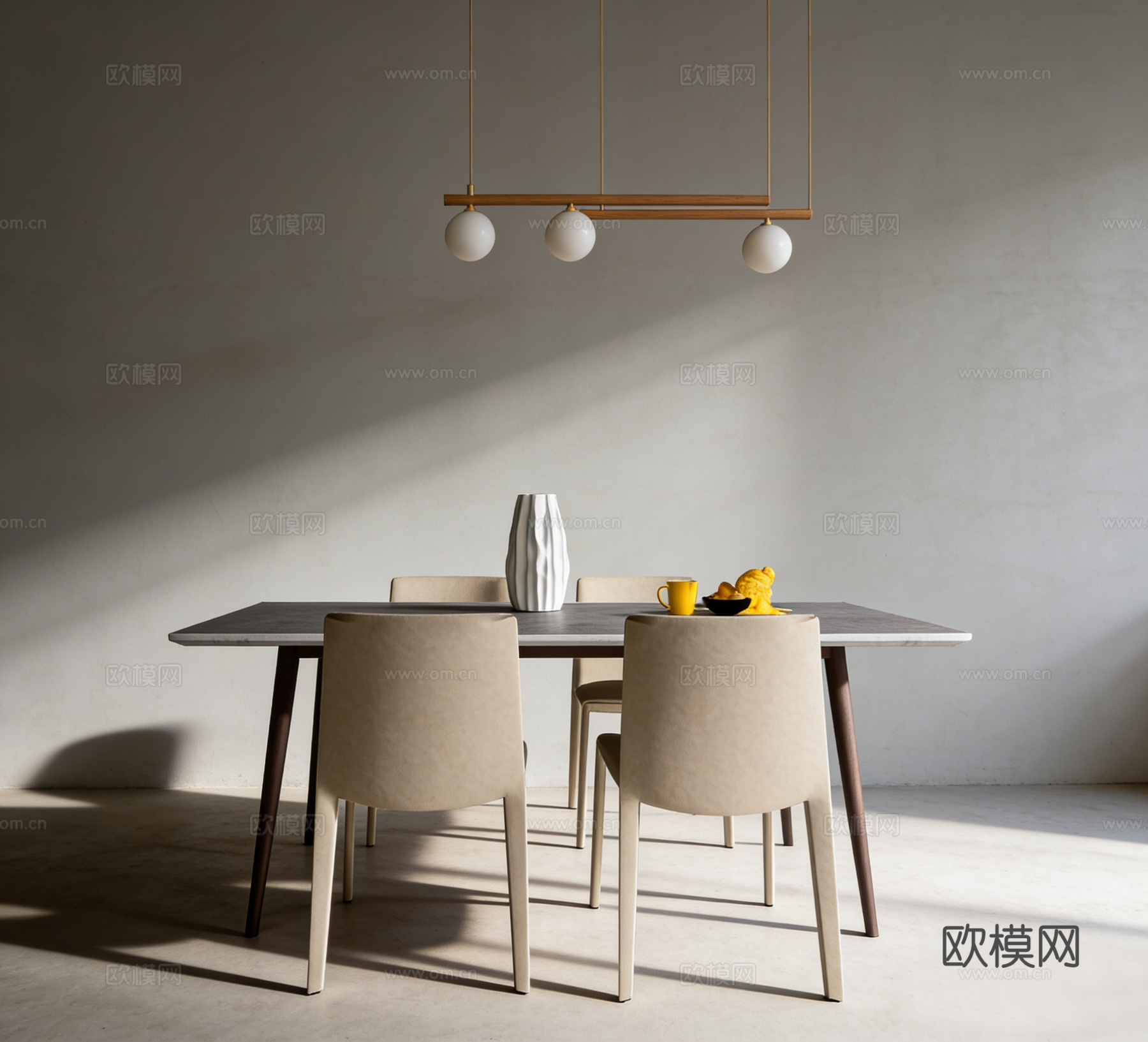 现代餐桌su模型