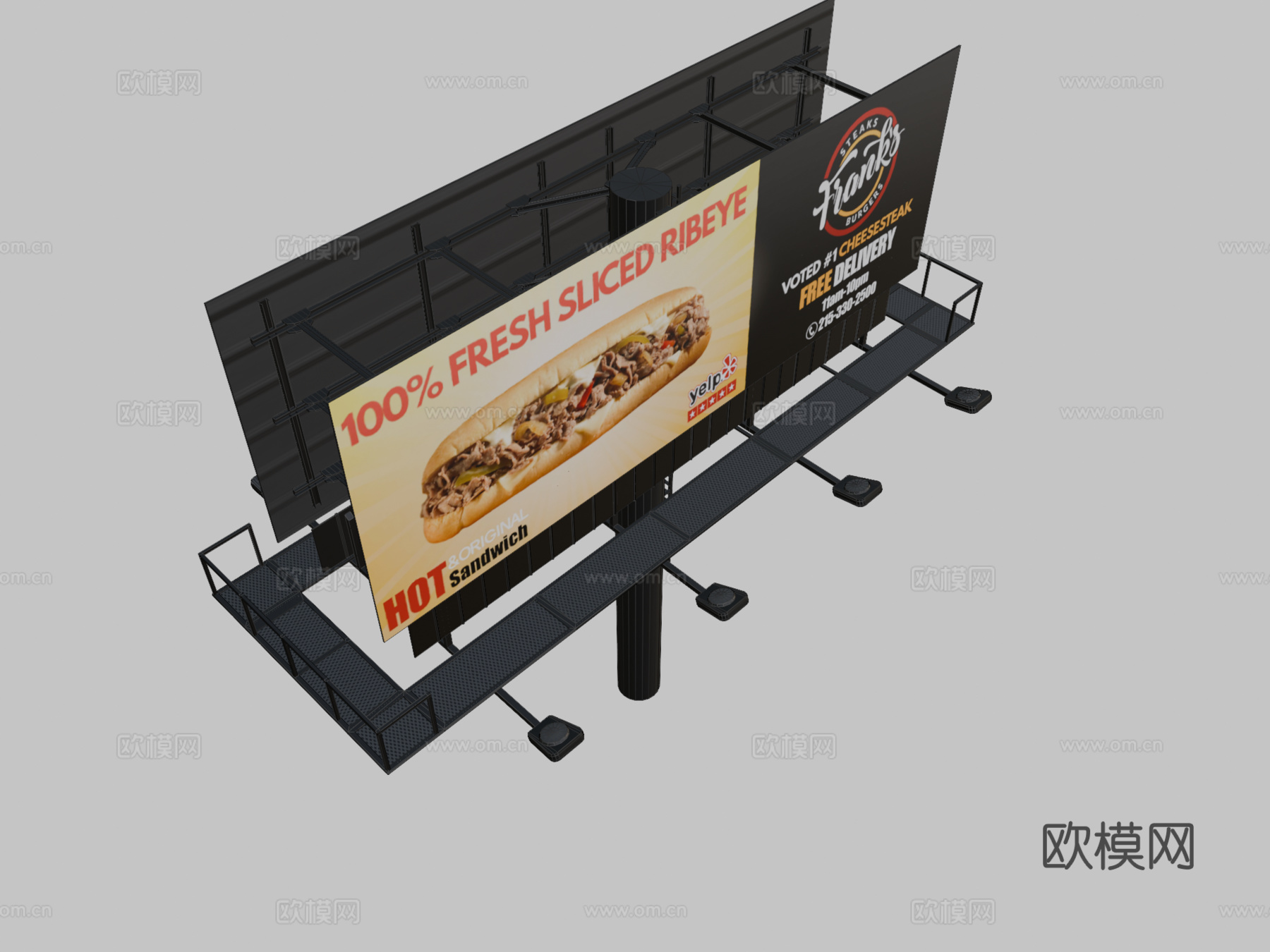 广告牌（包含.psd分层纹理贴图）su模型