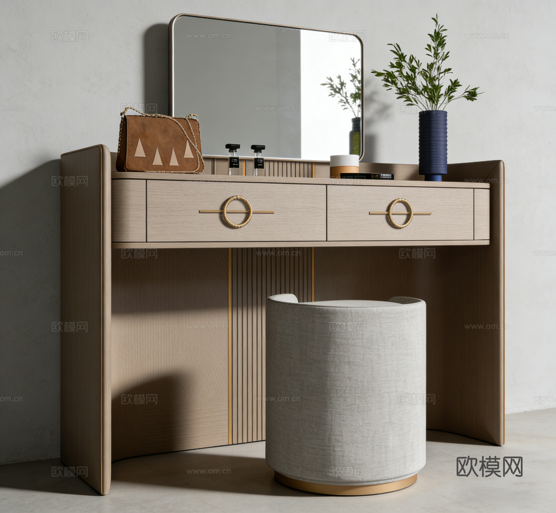 现代梳妆台su模型