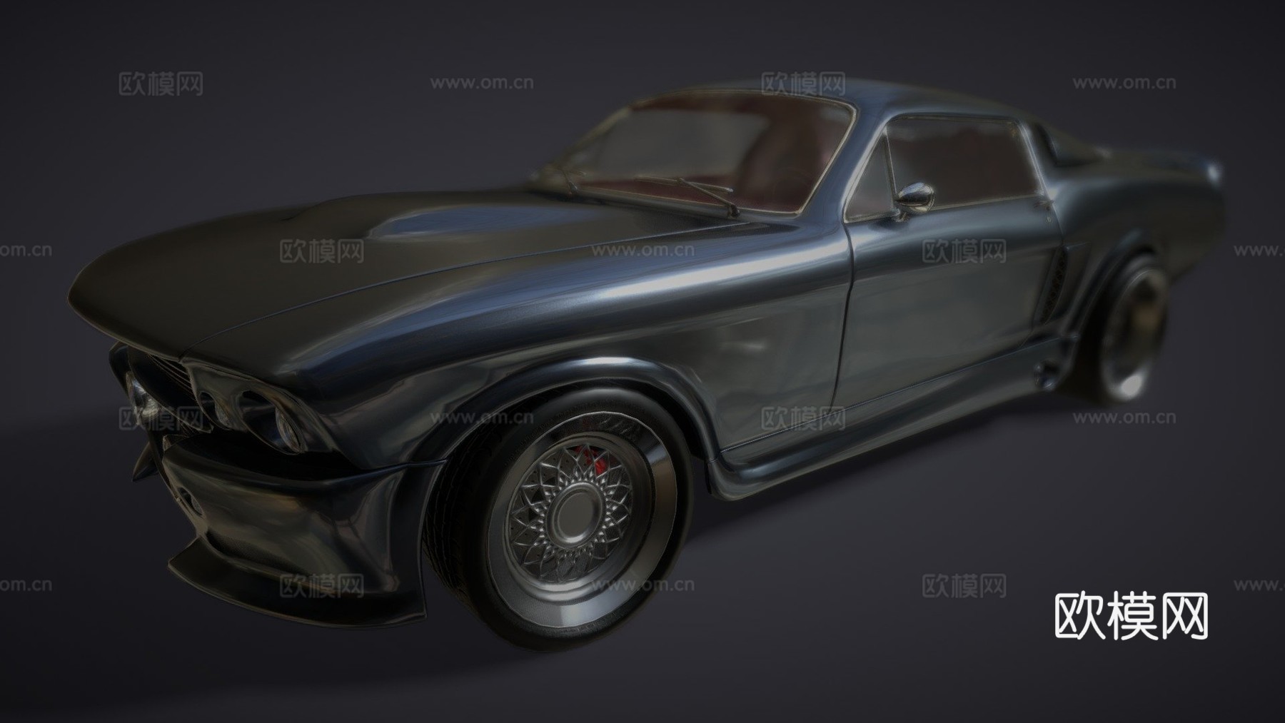 '67款野马（高多边形）su模型