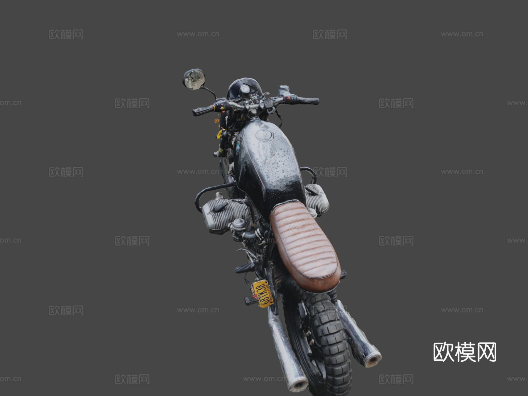 宝马R80-7摩托车物体捕捉版su模型