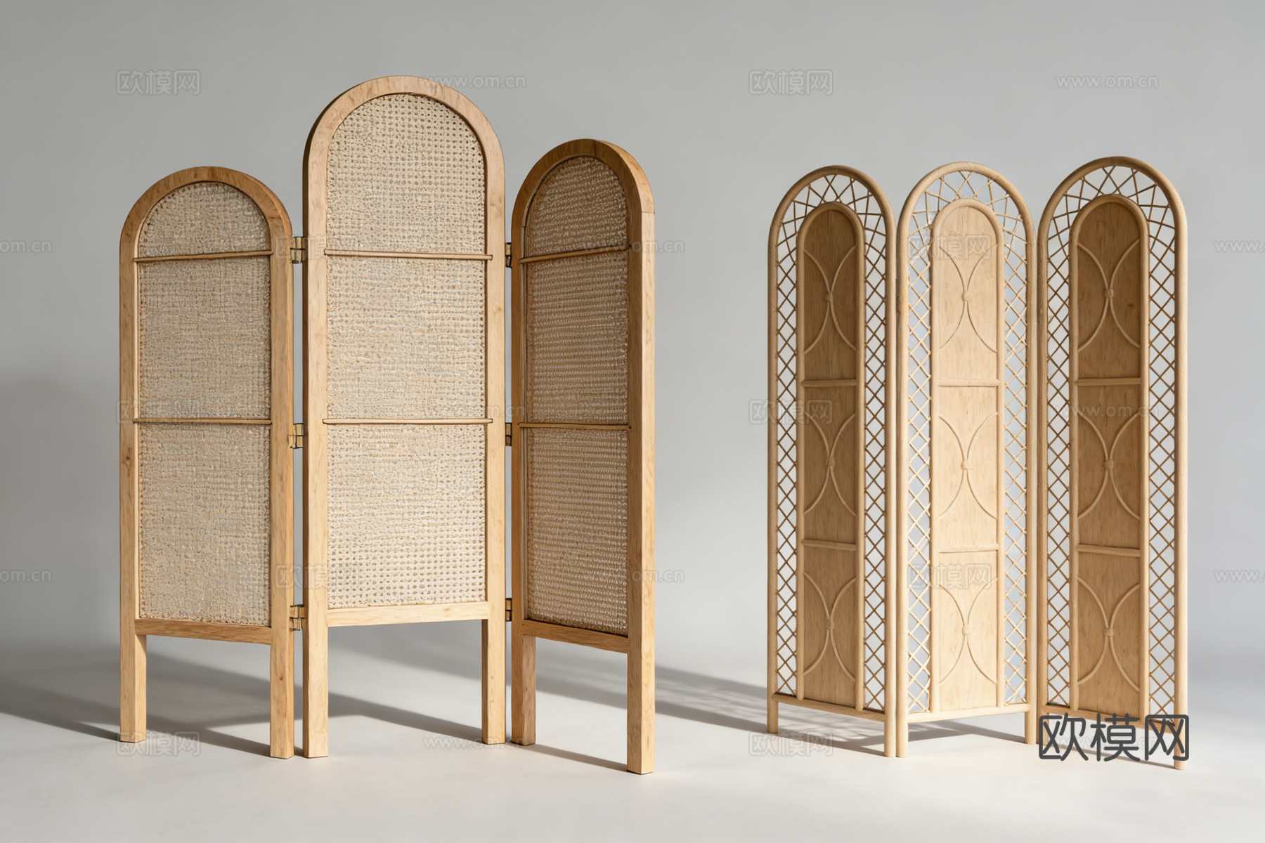 侘寂屏风隔断su模型