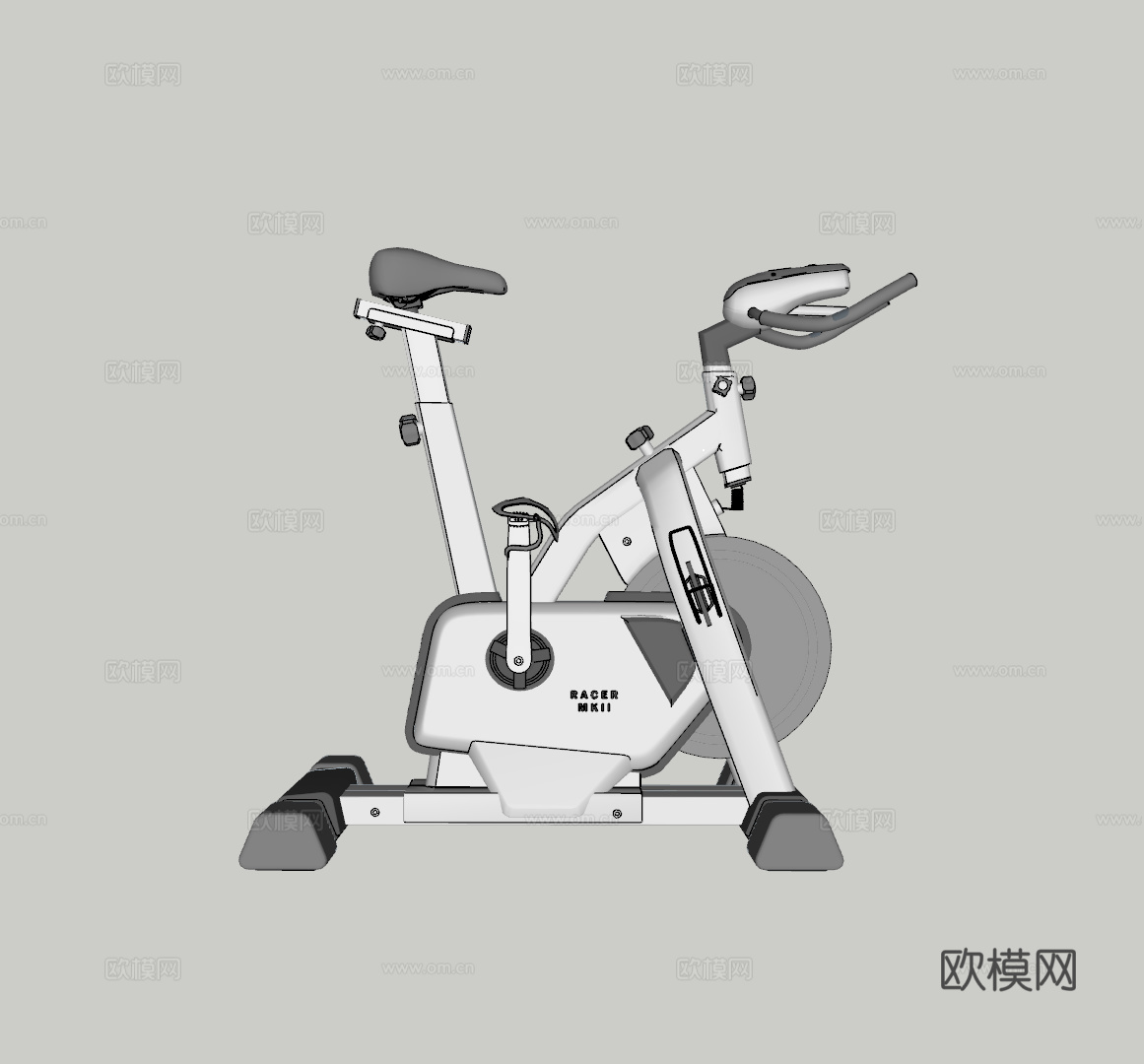 现代健身器材su模型