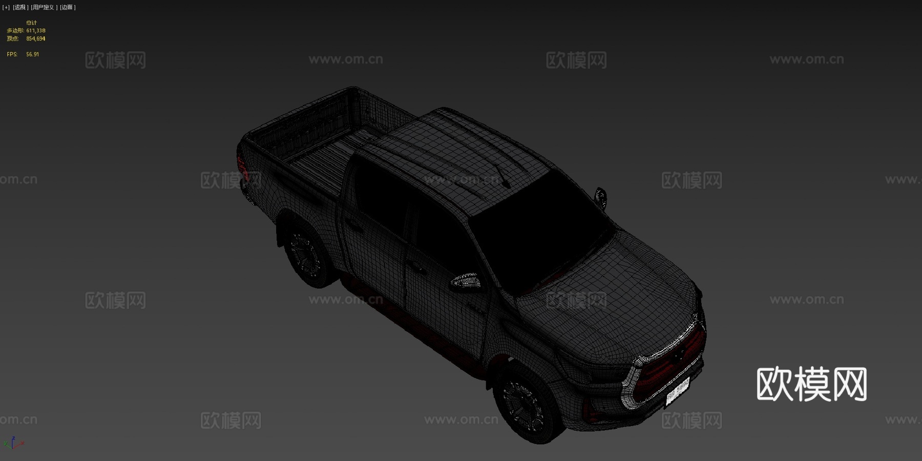 丰田海拉克斯Revo预跑版2021款su模型