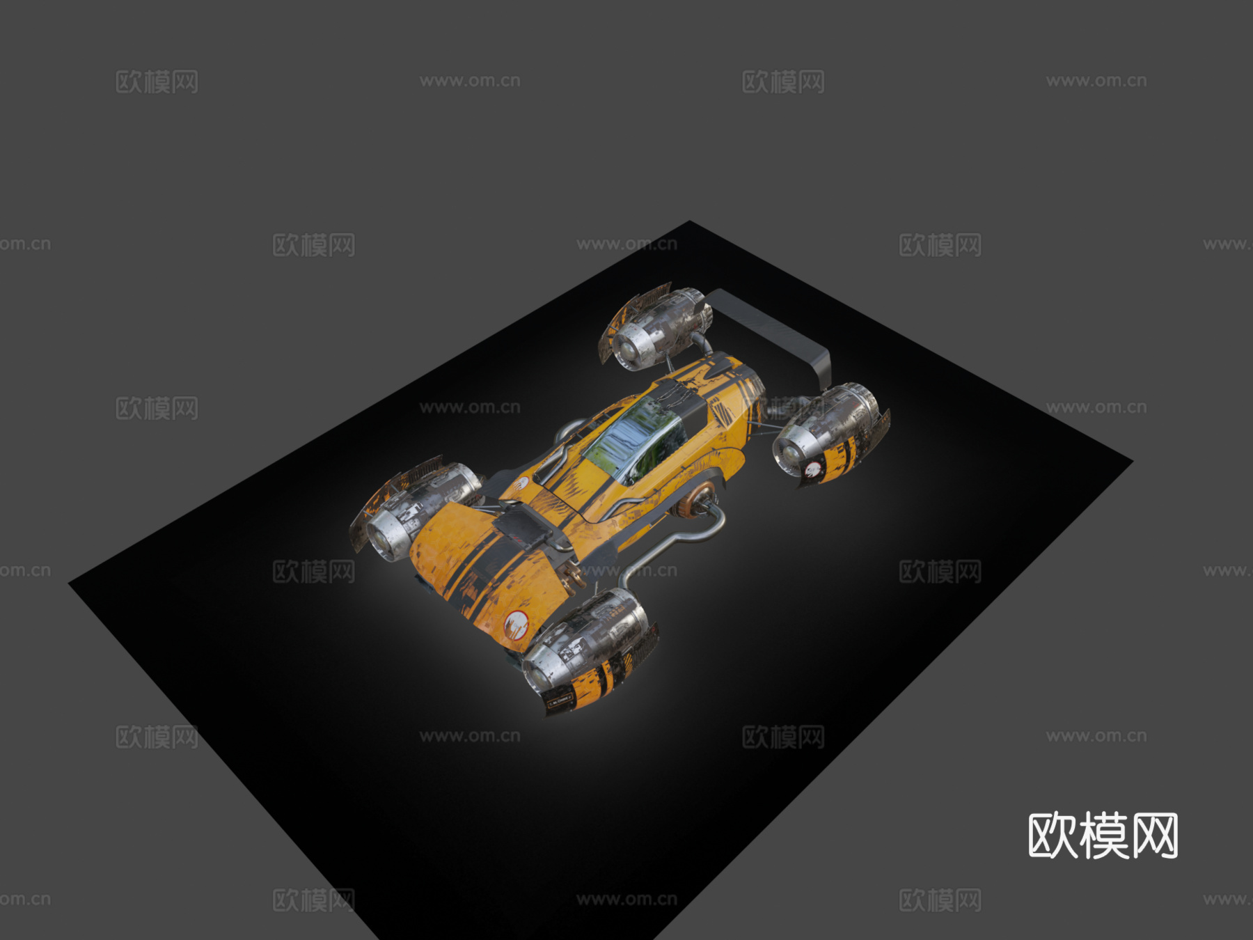 运动飞行汽车su模型