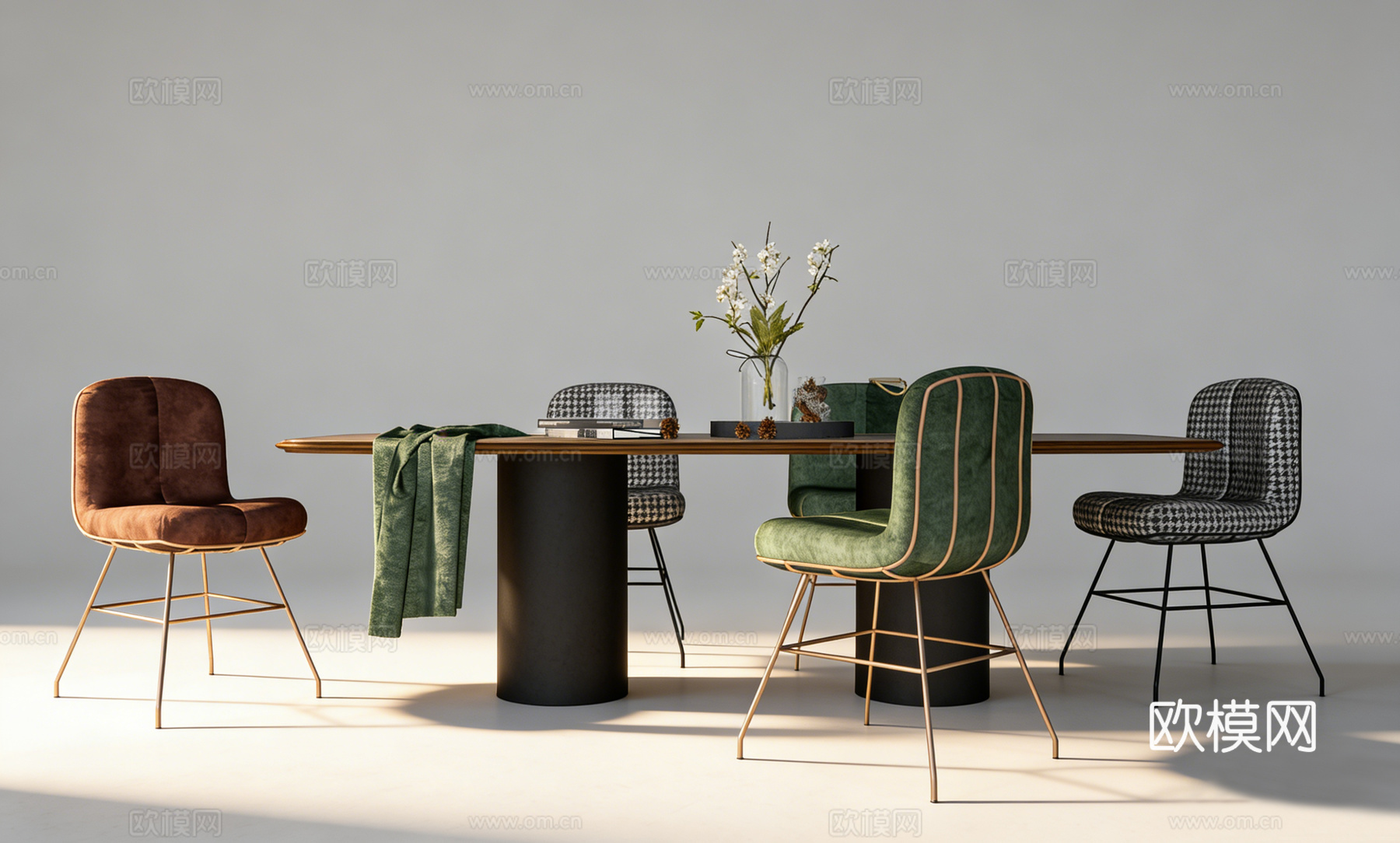 现代餐桌su模型