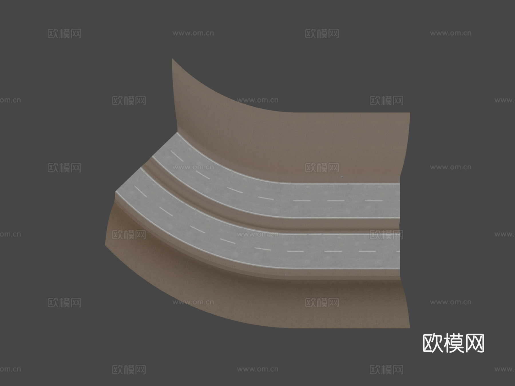 美国四车道公路su模型