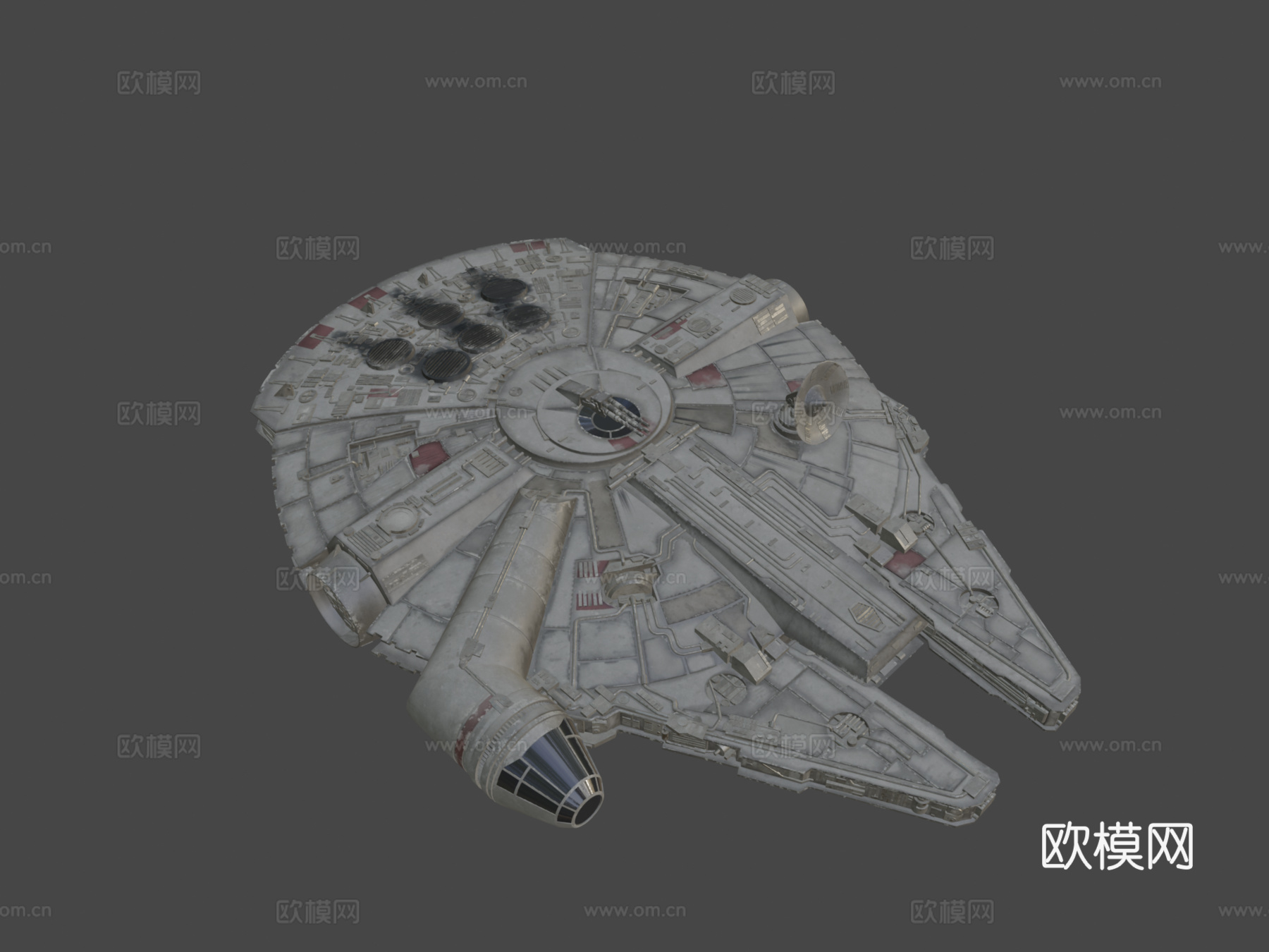 低多边形千年隼su模型