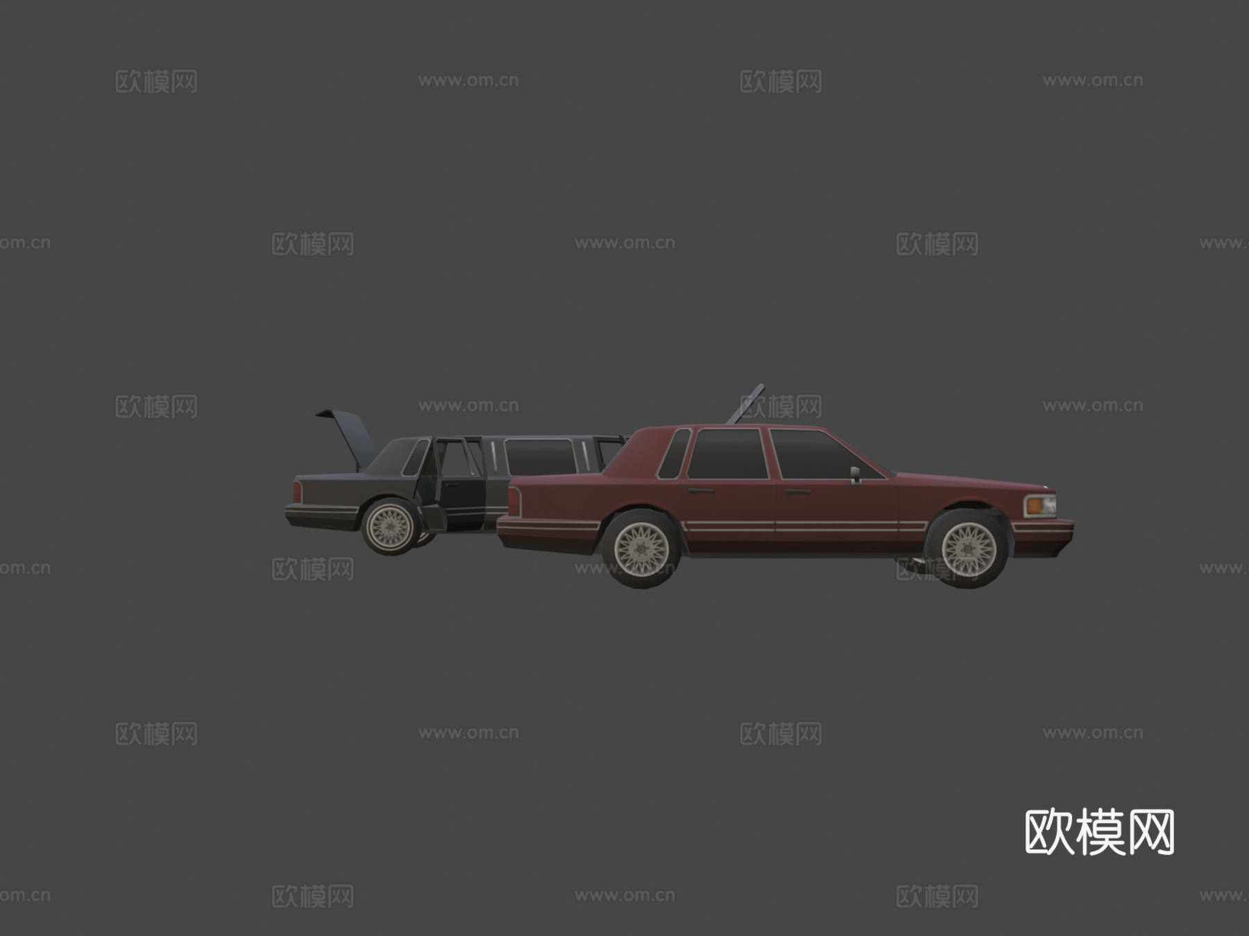 年林肯城市轿车su模型