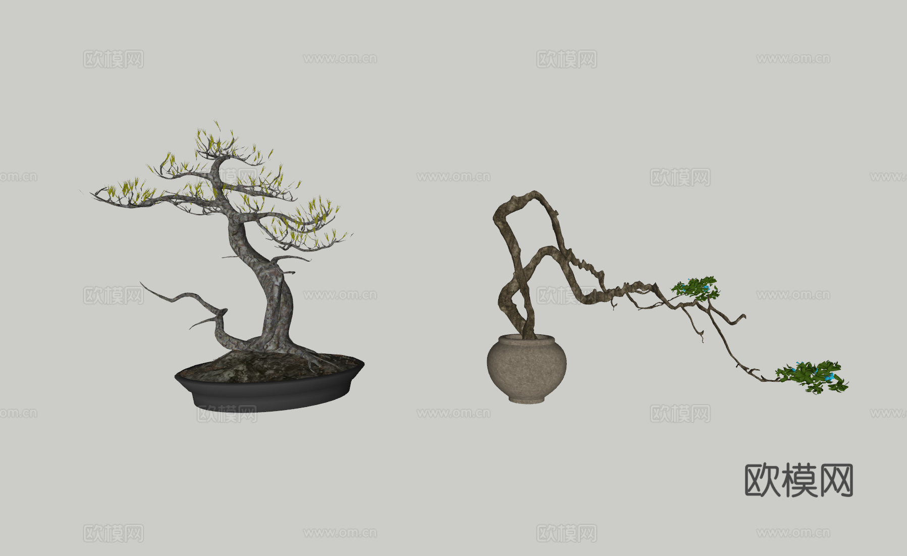 禅意盆景su模型