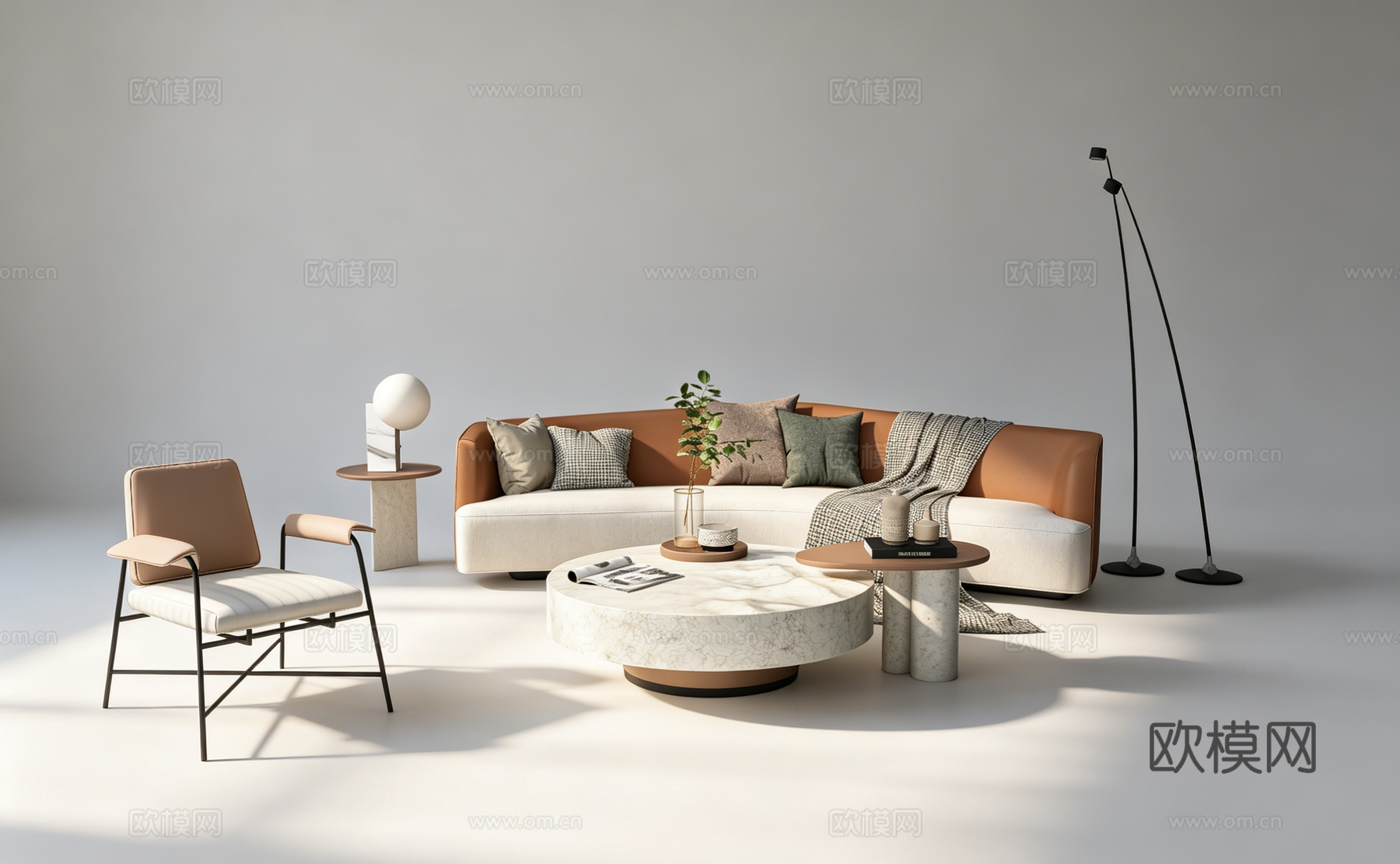现代沙发su模型