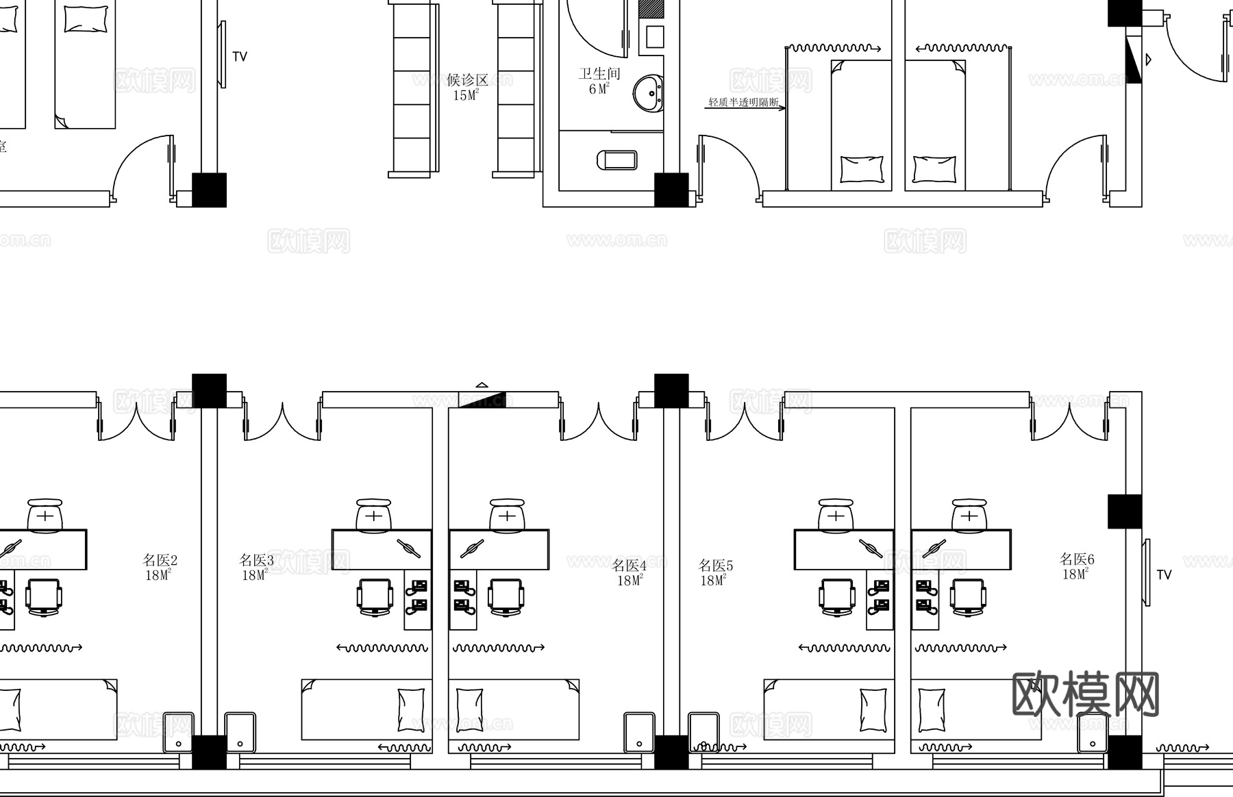 社区医院施工图CADcad施工图