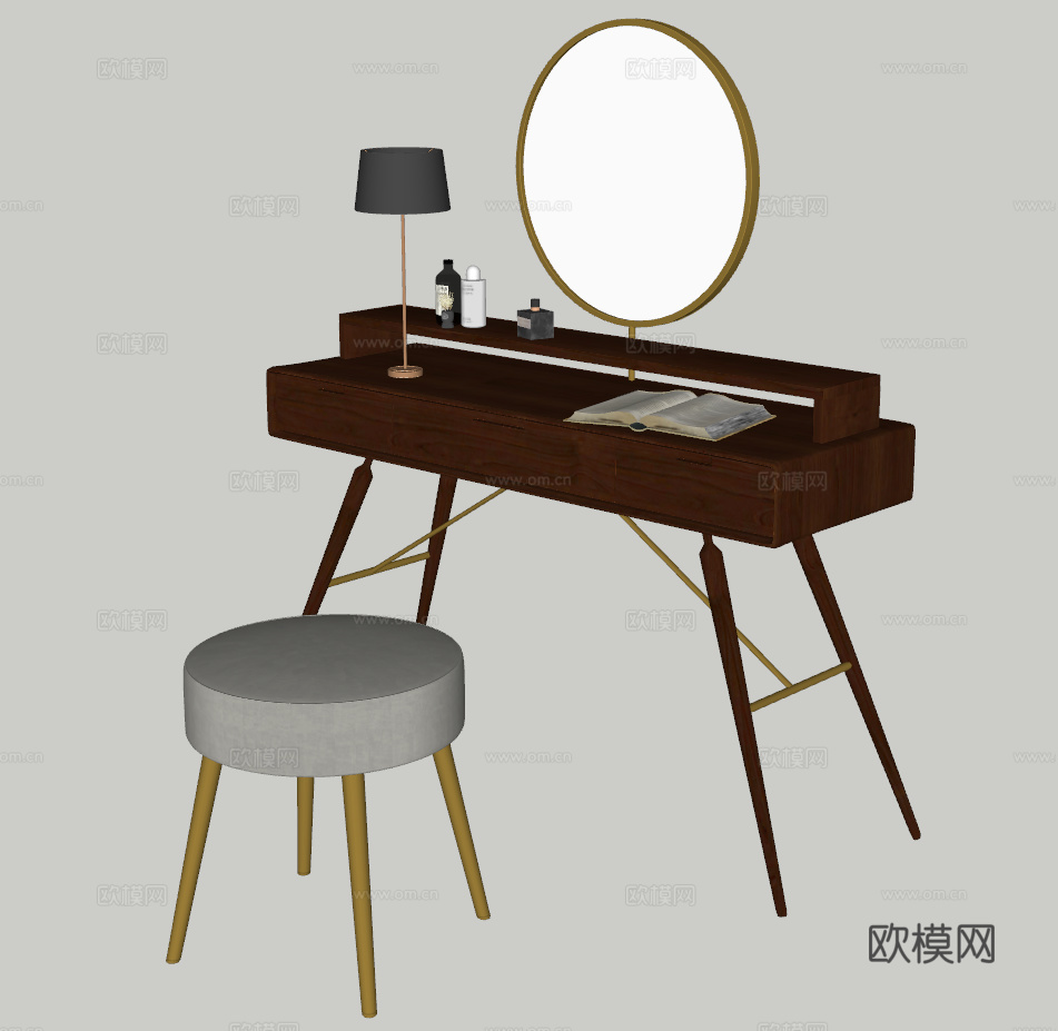 现代梳妆台su模型