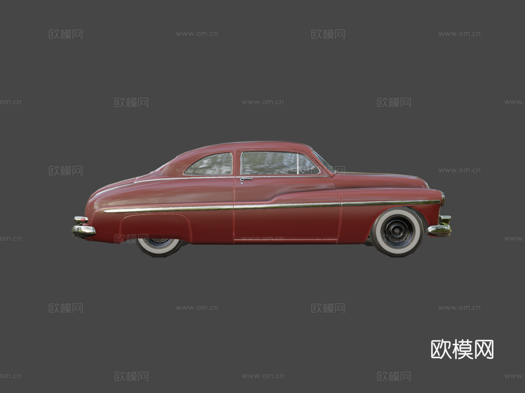 年代双门轿跑车su模型