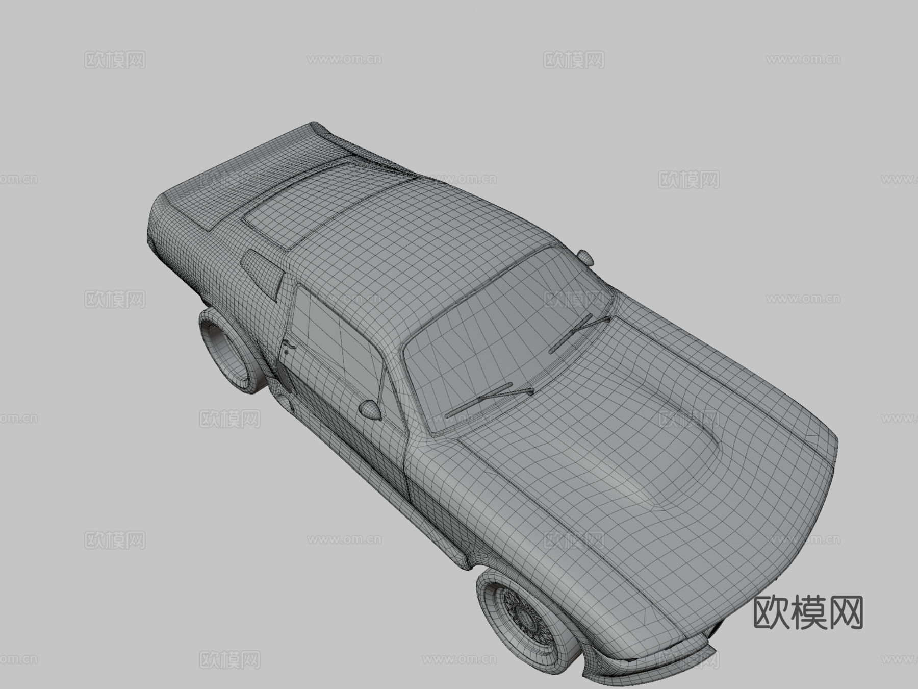 '67款野马（高多边形）su模型