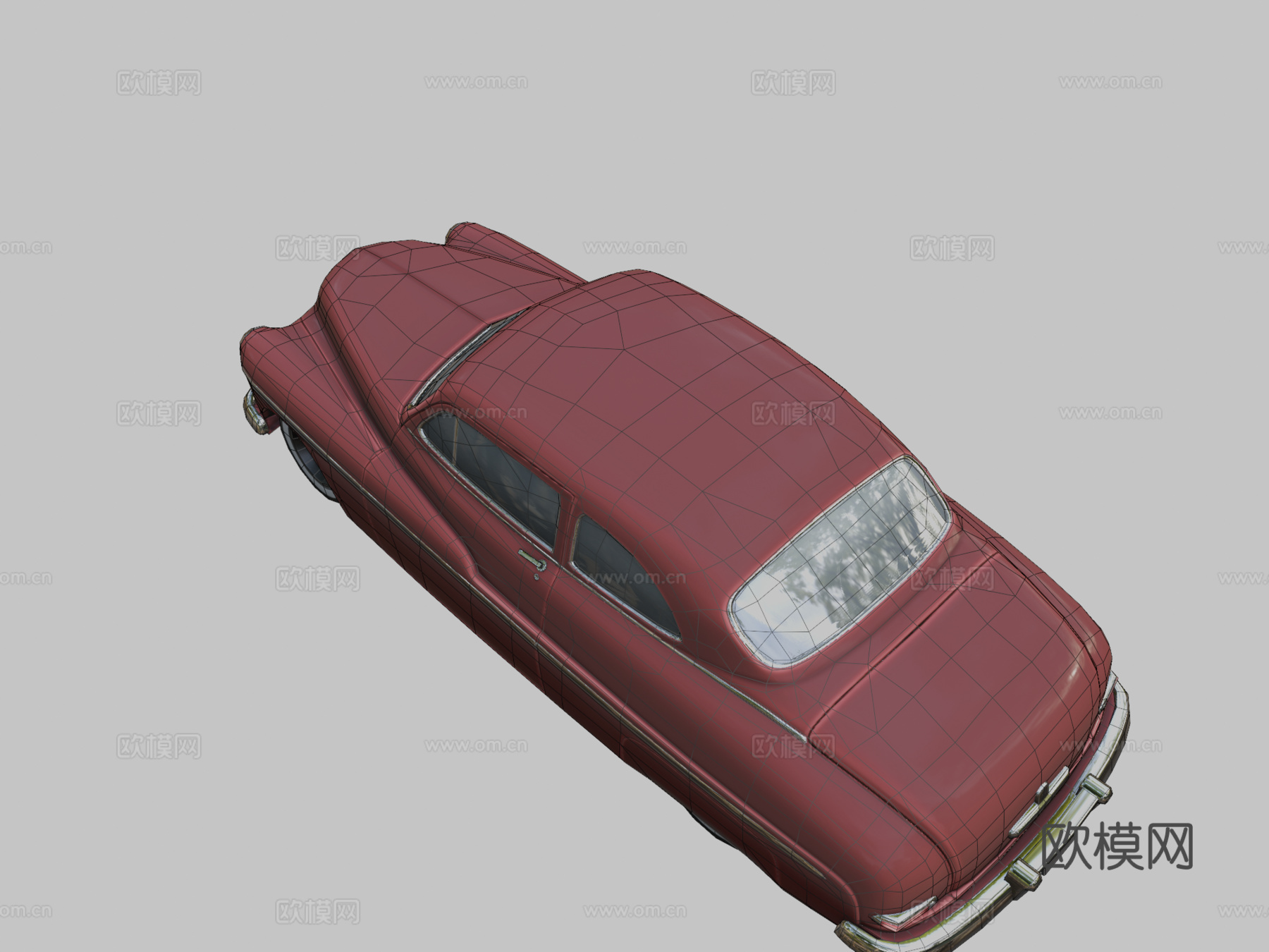 年代双门轿跑车su模型