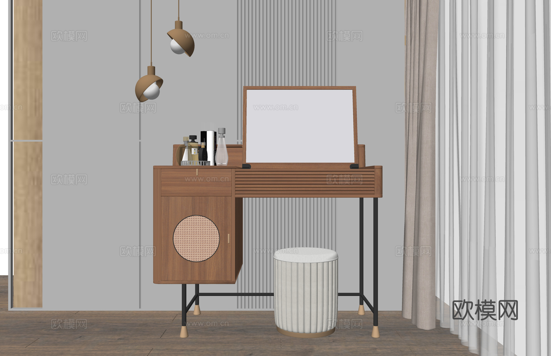 餐厅 茶室 客厅 卫生间 书房 床su模型