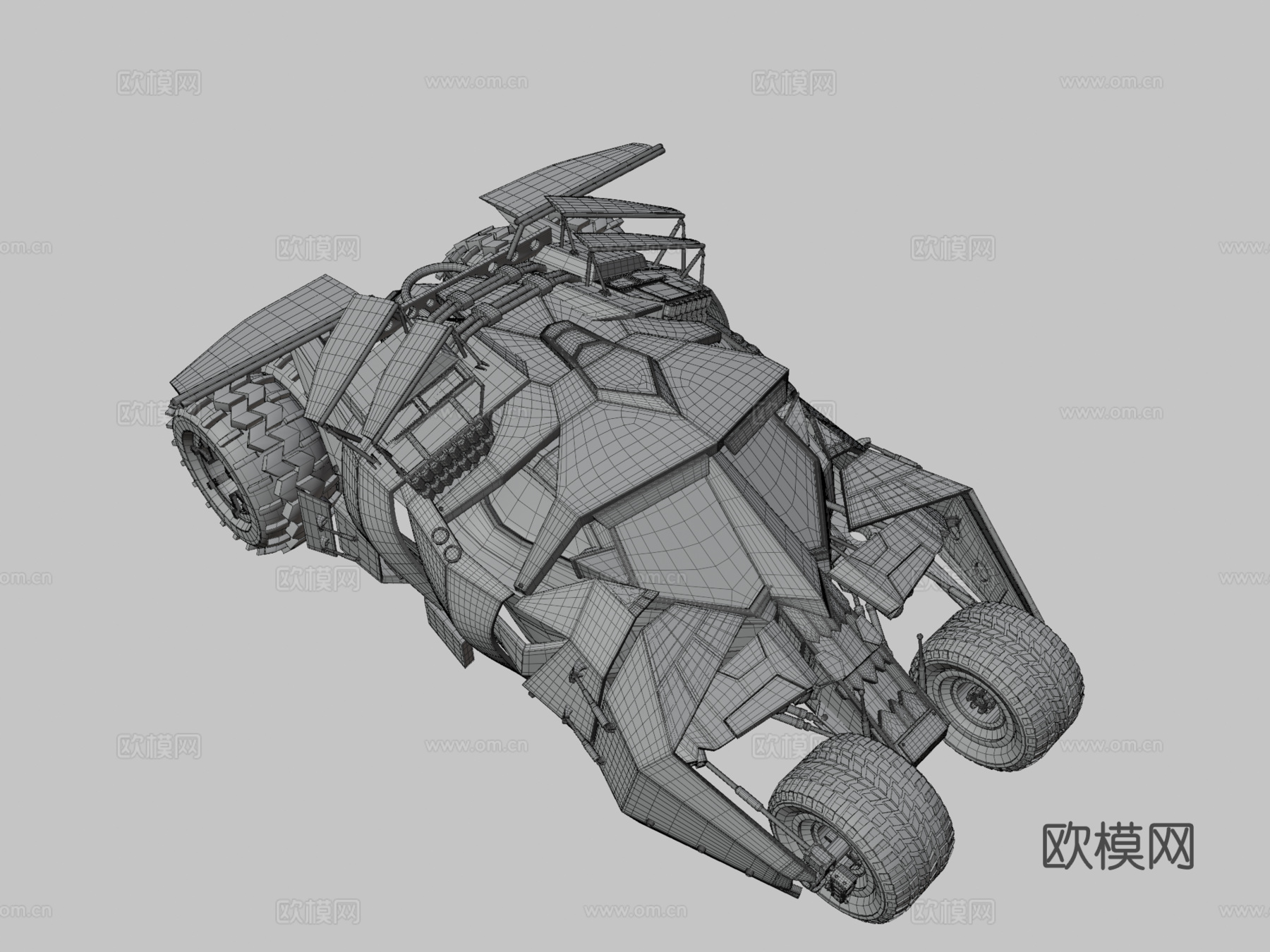 翻滚者蝙蝠车su模型