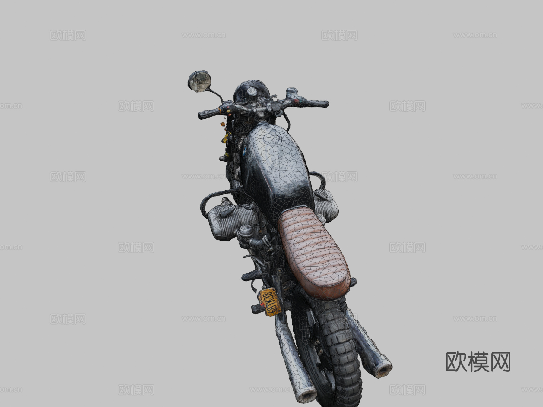 宝马R80-7摩托车物体捕捉版su模型