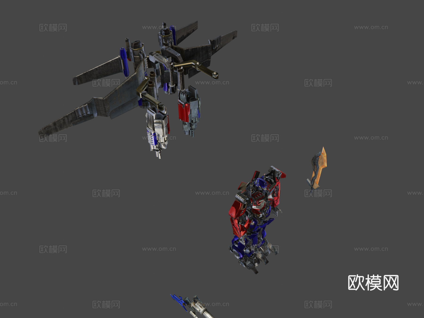 擎天柱G1-人类联盟版su模型