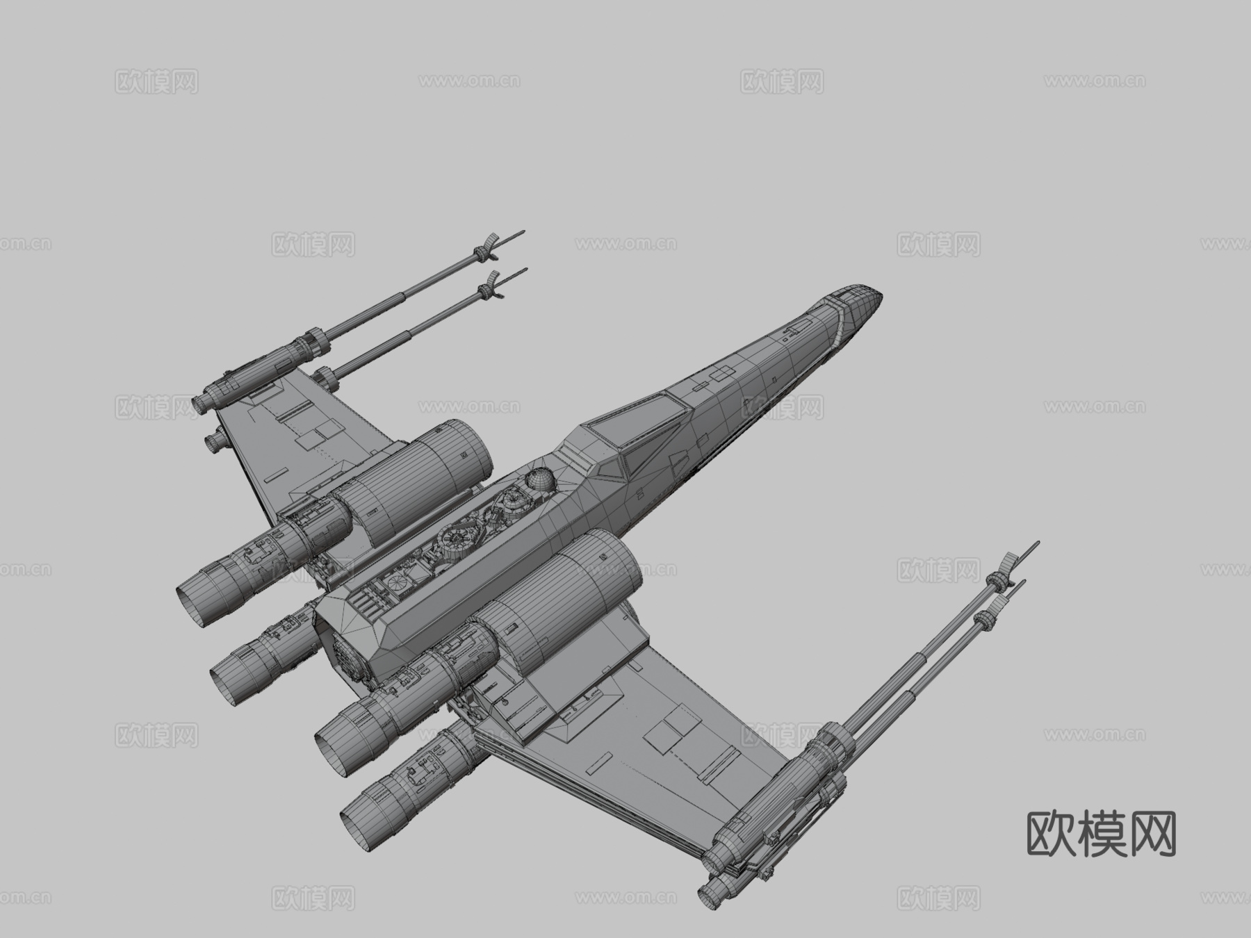 X翼战斗机（纹理更新）su模型