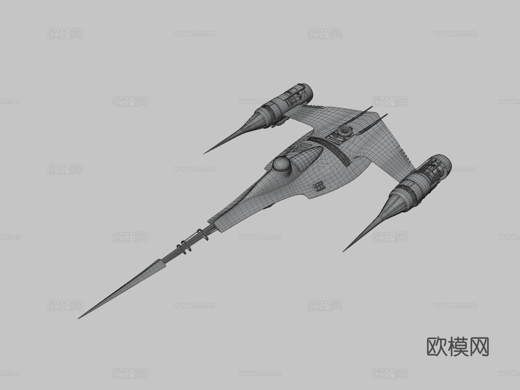 曼达洛人N1纳布星际战斗机(带内饰)su模型