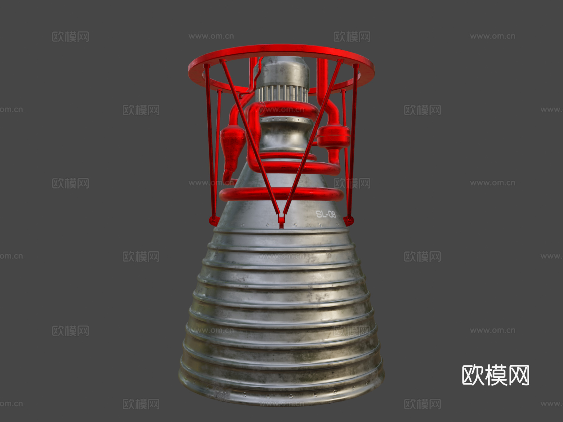 基础火箭发动机su模型